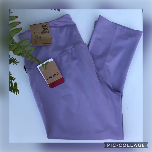 Reebok Pants - NWT Reebok High Rise Skinny Capri: Wisteria- Large